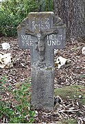 Wayside cross (1782) in Monreal, Germany.