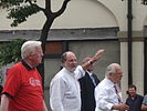 Governor of New Jersey, Jon Corzine, walking down Bloomfield Avenue