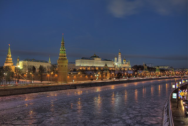 View of the Kremlin from across the Moskva River, 2012