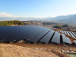 Photovoltaic power station in Kofu, Japan