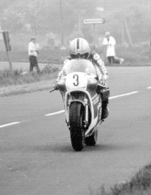 Joey Dunlop, five times F1 world champion, in action at the 1982 Ulster Grand Prix