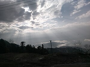 Vista das montanhas do Himalaia