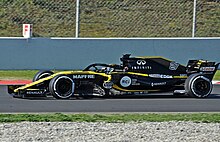 Renault (pictured here with Nico Hulkenberg) has had an active role in Formula One as both constructor and engine supplier since 1977. Niko Hulkenberg-Test Days 2018 Circuit Barcelona (1).jpg