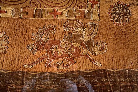 Noin-Ula carpet, animal style. 1st century CE.[213]