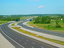 ON 407's extension in June 2016, before its opening ON 407E extension.jpg