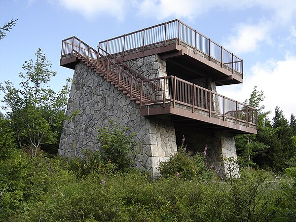 The lookout tower atop Spruce Knob