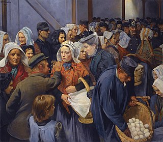 Heinrich Marten Krabbé (1894): Scene at the market of Brabant, private collection.