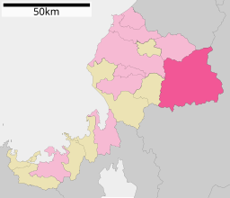 Ōnos läge i Fukui prefektur