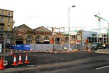 Station front during redevelopment, after demolition of 'Paragon House' (2006)