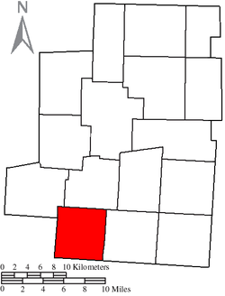 Location of Peru Township in Morrow County