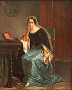 Frédéric Peyson, Marguerite de Bourgogne assise, vers 1844