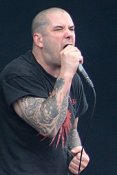 Phil Anselmo's (pictured in 2013) raspy vocals gave a heavier sound to Pantera's music.