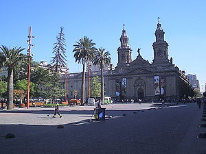 Vista poniente de la Plaza de Armas