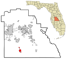 Localização no condado de Polk e no estado da Flórida