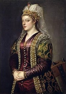 Portrait of Caterina Coronaro 1542 uffizi florence Titian.jpg