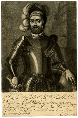 <span class="mw-page-title-main">John I de Balliol</span> English nobleman, namesake of Balliol College, Oxford