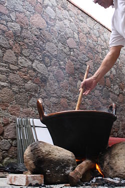 Preparing Mexican Mole, Tlaxcala, Mexico.