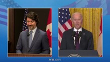 Soubor: Prezident Biden a předseda vlády Trudeau podávají prohlášení o svém dvoustranném setkání.webm