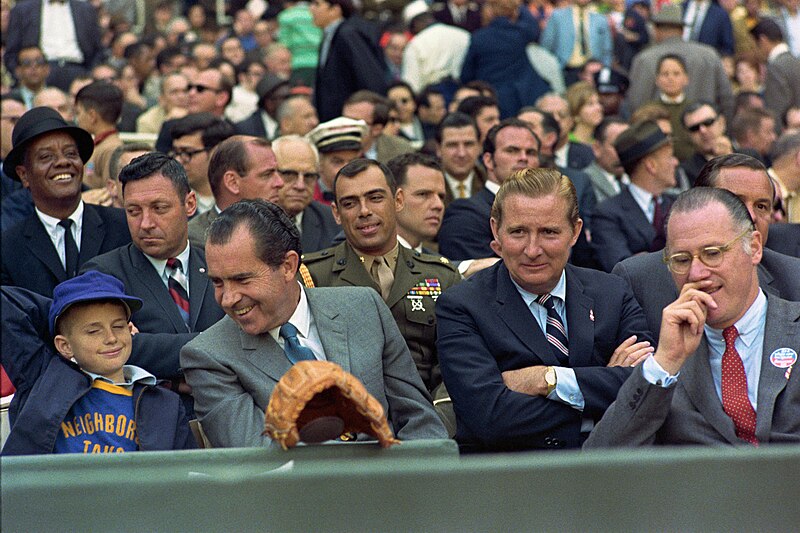 File:President Richard Nixon Enjoys Opening Day Baseball at Robert F. Kennedy Stadium in the Company of a Young Fan.jpg