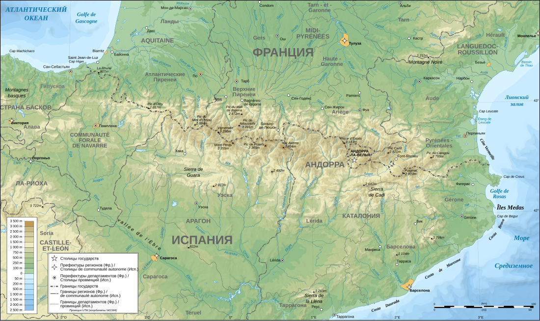 File:Pyrenees topographic map-ru.svg