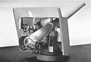 The 4.7" Armstrong Guns, manufactured in Great Britain, were mounted at Battery Van Swearingen QF 4.7 inch gun deck mounting.jpg