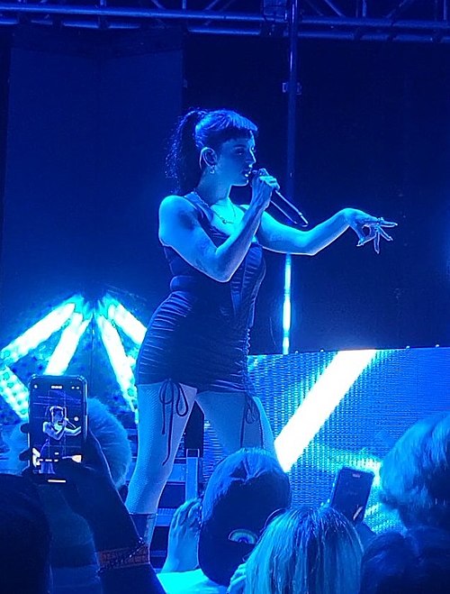 Black performing at the Bowery Ballroom on her 2022 Rebecca Black Was Here tour