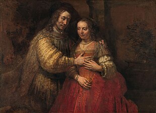 Rembrandt used carmine lake, made of cochineal, to paint the skirt of the bride in the painting known as "The Jewish bride" (1665-1669).