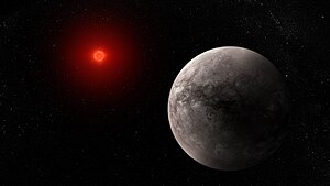 TRAPPIST-1bの想像図 （2023年3月時点の観測データに基づいたもの）