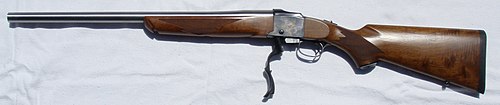 Ruger No. 1 single-shot falling-block rifle with action open