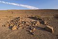 * Nomination Old ruins in Makhtesh Ramon. --Rhododendrites 12:31, 27 March 2017 (UTC) * Promotion Sorry for being overcritical but the power tower is leaning out, could you fix that, please? --Basotxerri 15:19, 27 March 2017 (UTC) @Basotxerri: Surely. At first I distorted it to straighten, then though it might look better rotated instead, and finally decided it's probably best to remove it altogether. :) Do you agree? --Rhododendrites 22:44, 27 March 2017 (UTC) Comment When you remove things from the landscape like that, I think you should mention it in parentheses in the description.--Peulle 10:00, 28 March 2017 (UTC) I'm absolutely with you, that's the cleanest solution. Thanks for the efforts. Good quality. --Basotxerri 19:58, 28 March 2017 (UTC)