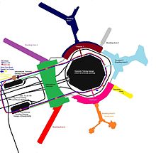 Mapa de terminales de SFO.