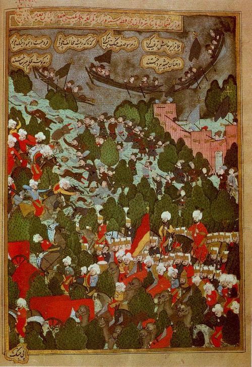 Ottoman Turks in battle against the Cossacks, 1592