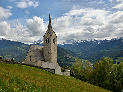 Saint Andrew church in Feldthurns South Tyrol