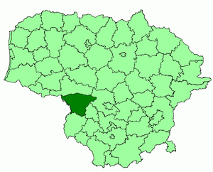 Шакяйский район на карте
