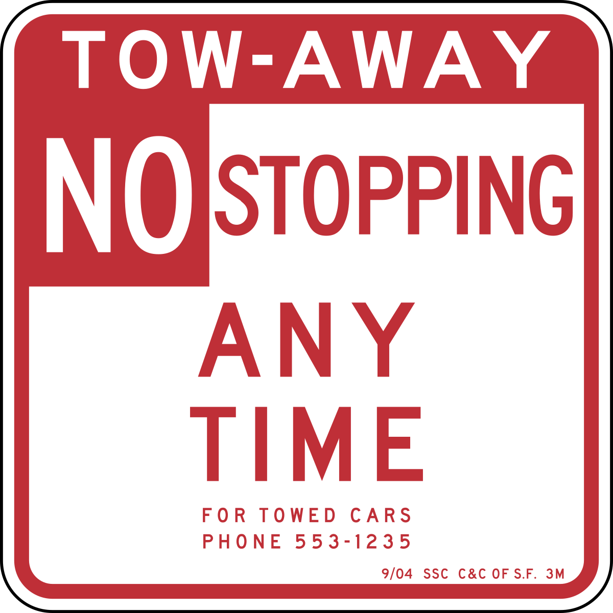 no stopping anytime sign