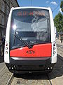 English: Front of the Solaris Tramino. The tram was presented during the 130th anniversary of public transport in Poznań. Polski: Przód Solarisa Tramino. Tramwaj był pokazany podczas obchodów 130-lecia komunikacji miejskiej w Poznaniu.