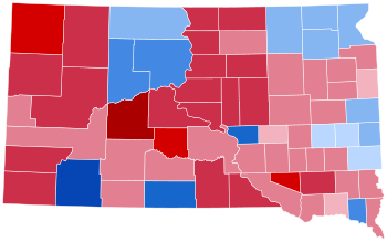 Resultater fra presidentvalget i South Dakota 2008.svg