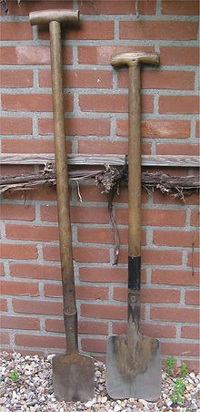 Small spade for clay soil; the other one for sandy soil and loamy soil Spade.jpg