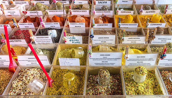 Spices of Saúde flea market, São Paulo, Brazil