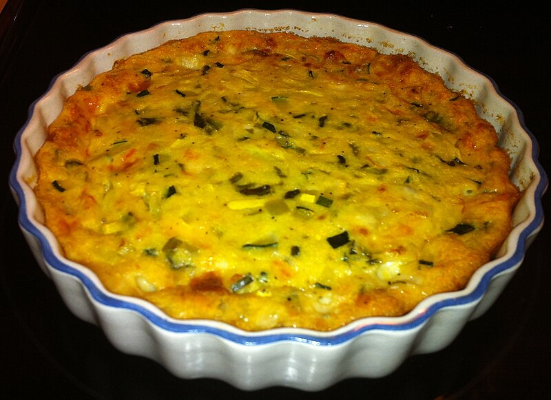 File:Squash & Roasted Poblano Quiche Whole (8104790878).jpg