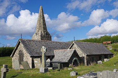 St Enodoc's Church, Trebetherick, Cornwall, England.