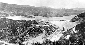 ダムを北から撮影した写真（1927年2月）