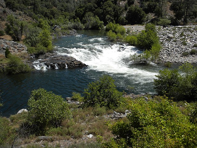 Stanislaus River at Camp Nine, near the confluence of the North and Middle Forks.