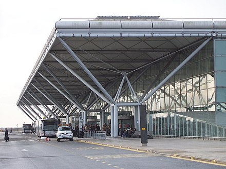 The terminal at Stansted Airport