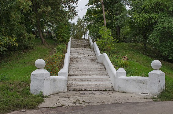 Steps in front of the school