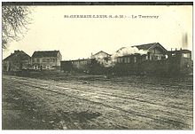 Gare de Saint-Germain-Laxis au début du XXe siècle.