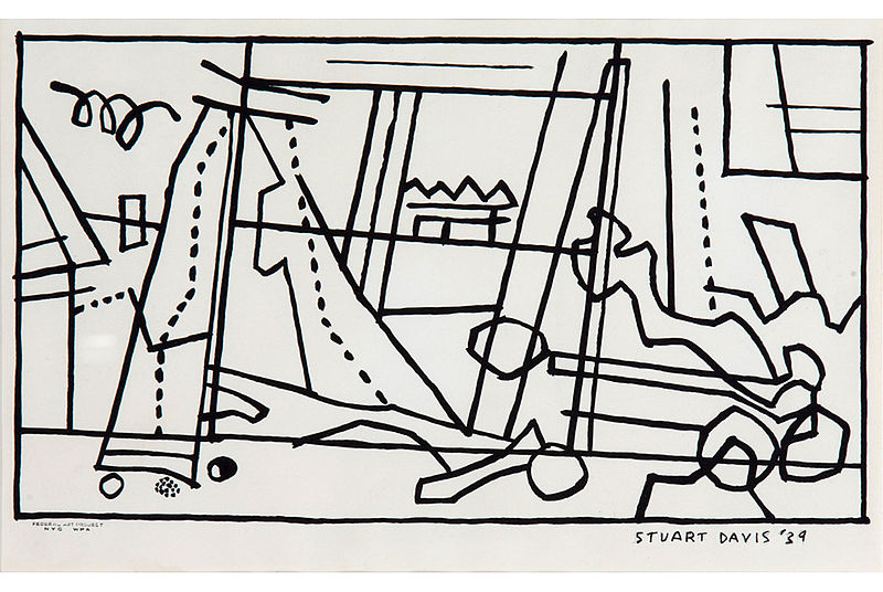 File:Stuart Davis, Seine Cart, 1939. Lithograph, WPA.jpg