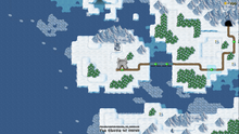 At the end of "Icy Island", the first world in the game, the Yeti boss awaits Tux. SuperTux worldmap1 end.png