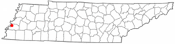 Location of Gilt Edge, Tennessee