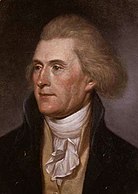 Formeel portret van Thomas Jefferson, onderdeel van een dubbel beeld van Jefferson en Hamilton